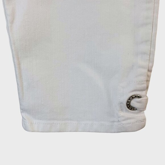 NYDJ Lift-Tuck Crop Capri Denim Jeans Women's Size 8P White Casual Comfort Fit - Picture 7 of 12